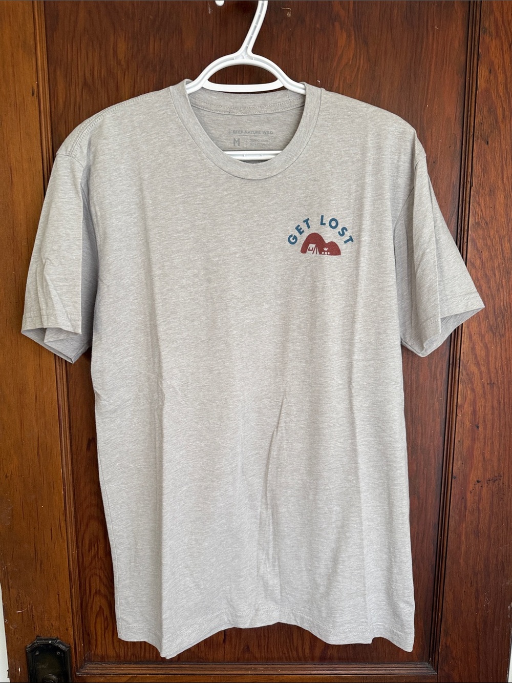 Get Lost Graphic T-Shirt — Light Gray, M